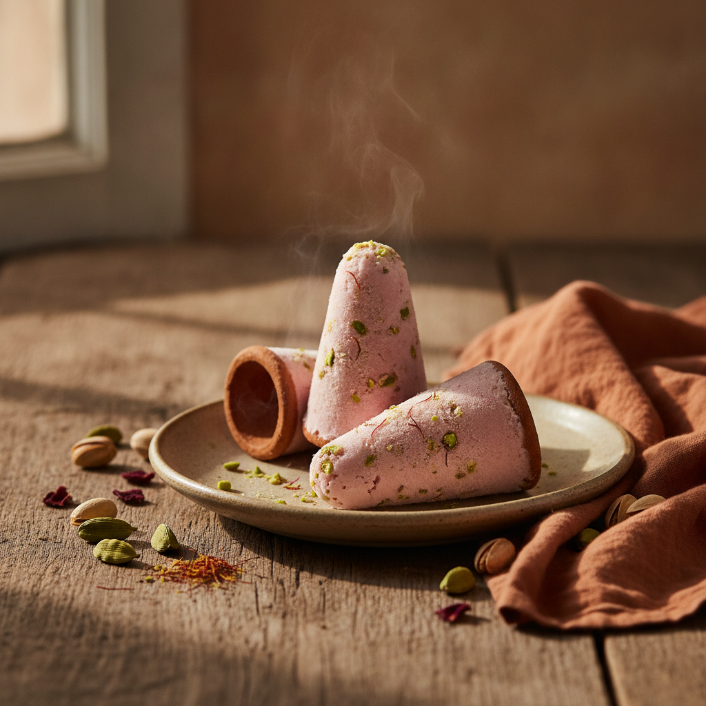Rose and Pistachio Kulfi — The Real No-Churn Indian Ice Cream