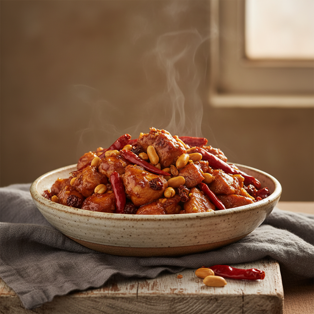Kung Pao Chicken: Restaurant-Style with Peanuts and Dried Chili