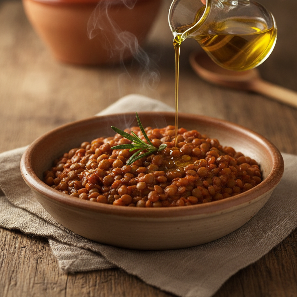 Lenticchie Umbre in Umido — Umbrian Braised Lentils with Tomato