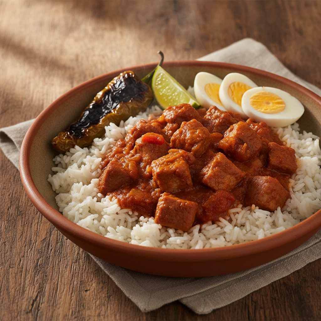 Lomitos de Valladolid: Doña Hermelinda's Tomato-Braised Pork with Achiote