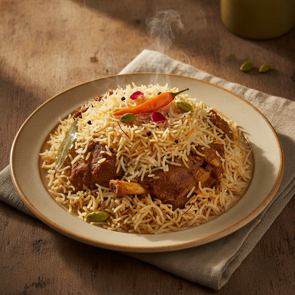 Lucknowi Dum Biryani — The Aromatic, Gentle Biryani of the Nawabs