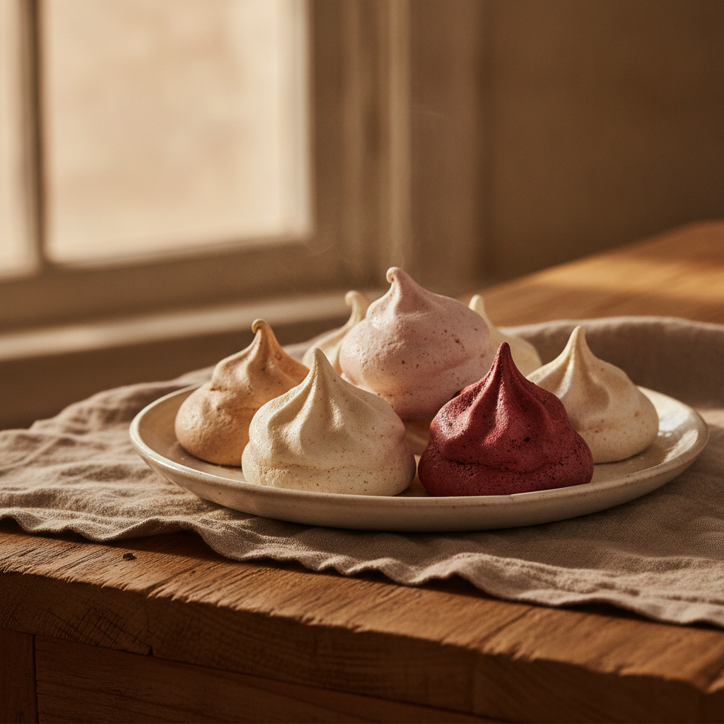 Colorful French Meringue Cookies