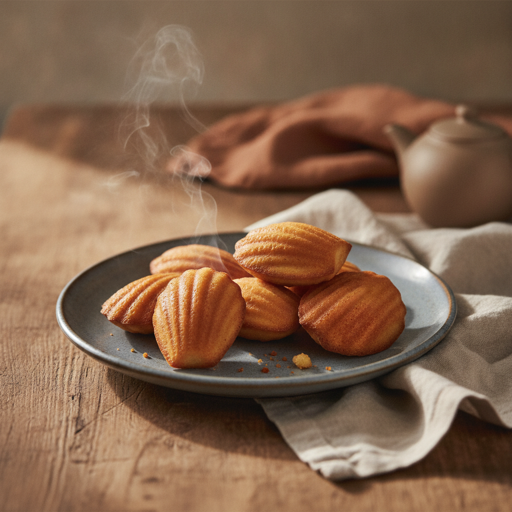Delicate Shell-Shaped Butter Sponge Cakes