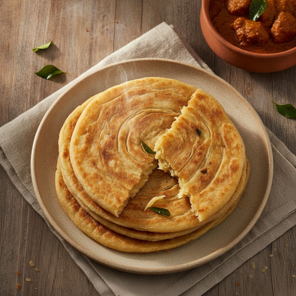 Malabar Parotta: Flaky Layered South Indian Flatbread