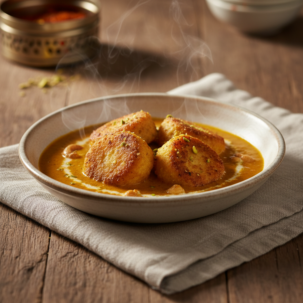 Malai Kofta — Paneer-Potato Dumplings in Cashew Cream Gravy