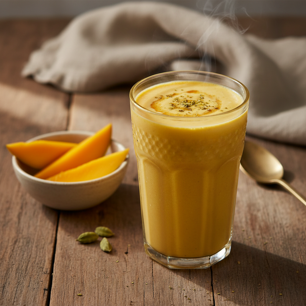 Mango Lassi: Proper Yogurt Drink With Cardamom