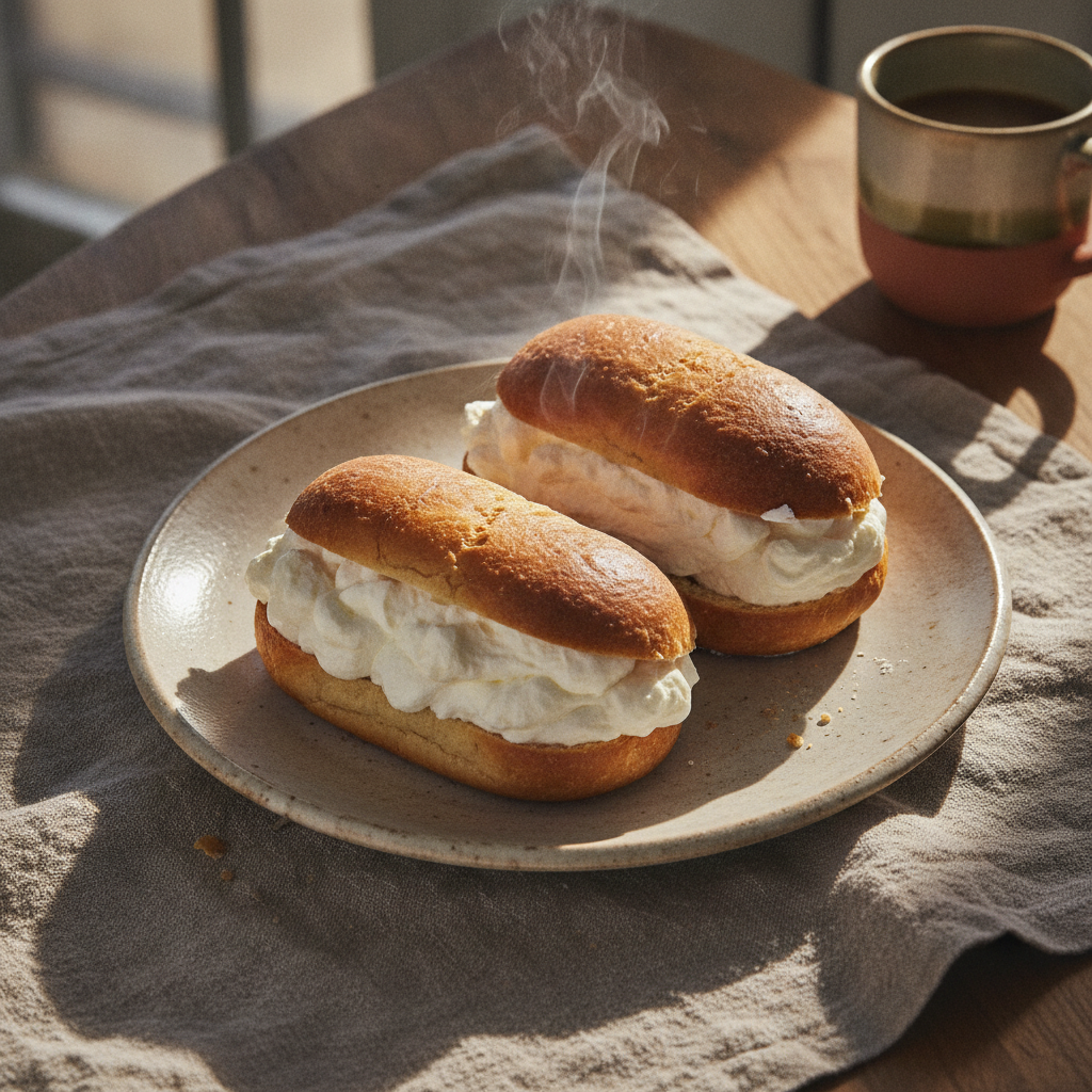 Maritozzi con la Panna — Roman Sweet Buns with Whipped Cream
