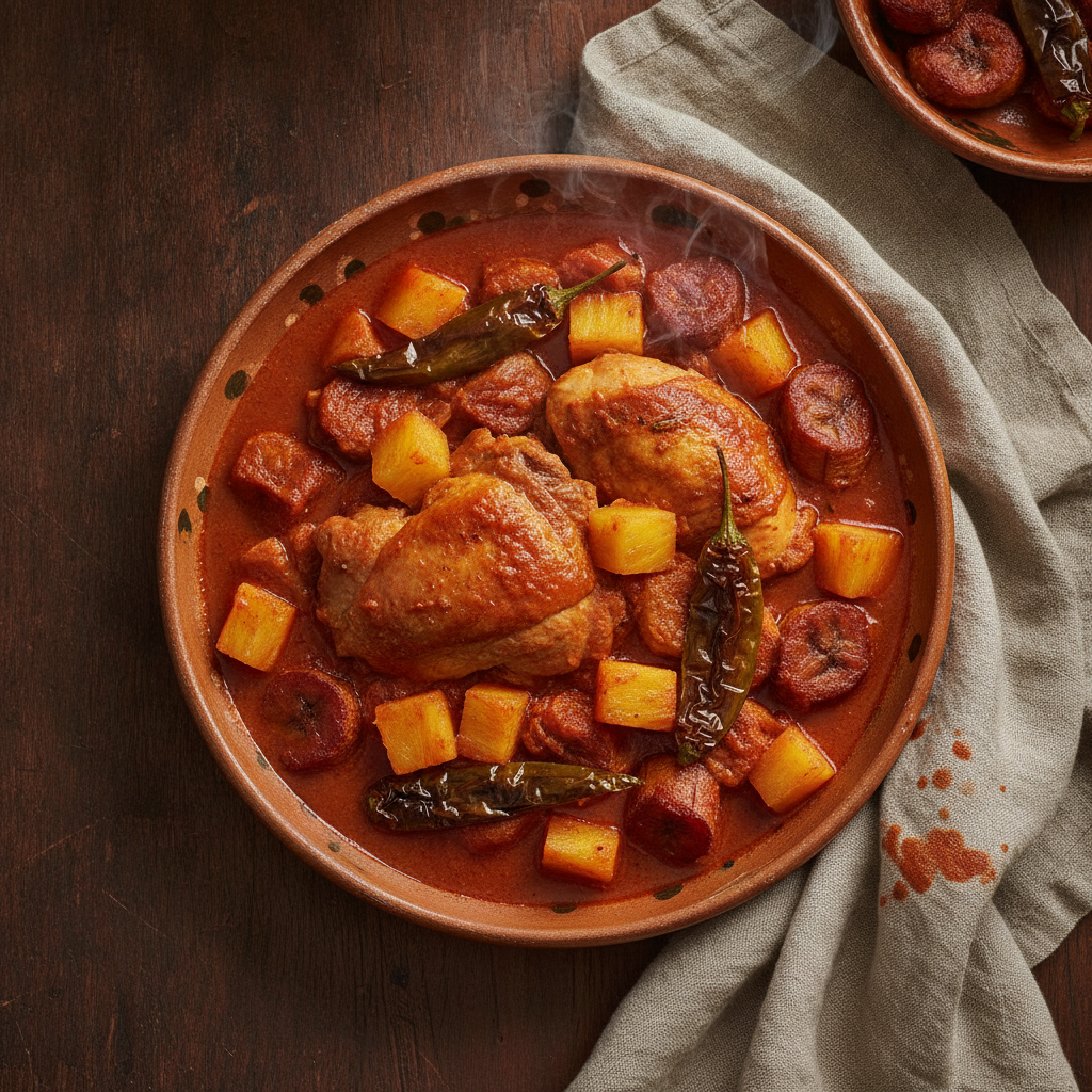 Mole Manchamanteles — The Tablecloth-Stainer with Pork, Chicken, and Tropical Fruit