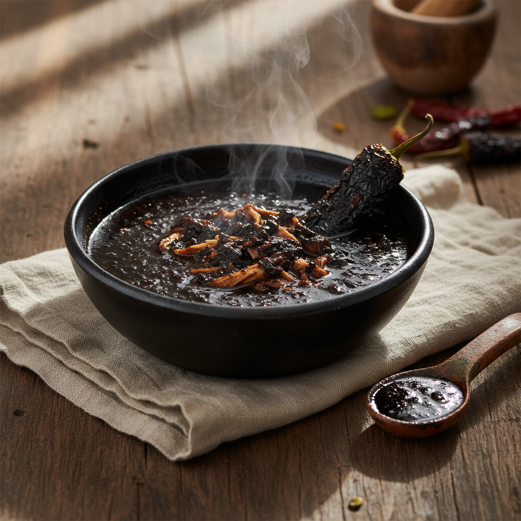 Mole Negro Oaxaqueño — The black mole, burned chiles and all