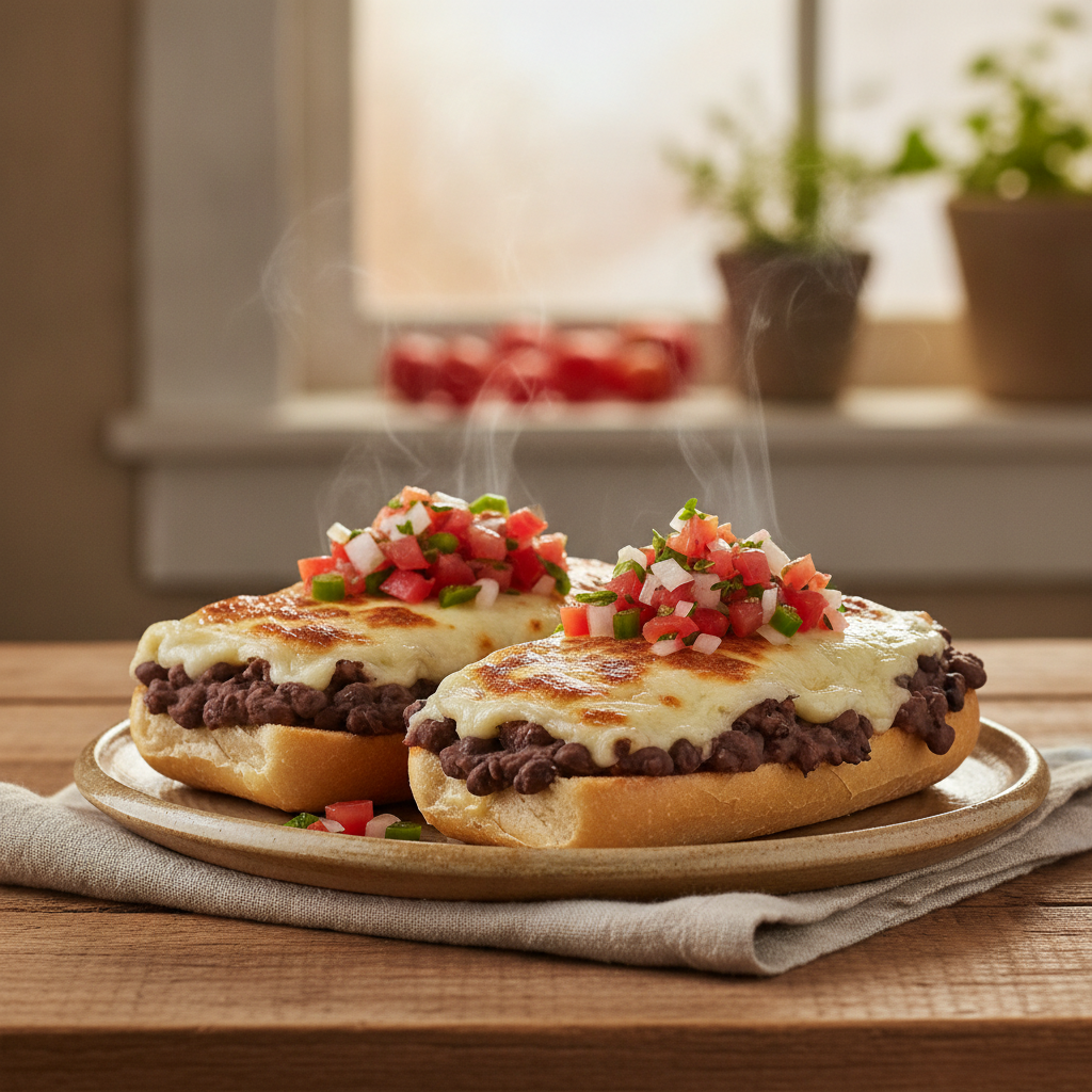 Molletes — Mexico's Perfect Open-Faced Bean and Cheese Toast
