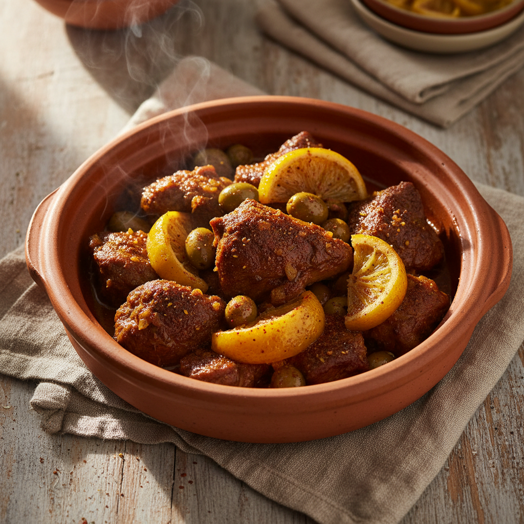 Moroccan Lamb Tagine with Preserved Lemon and Ras el Hanout