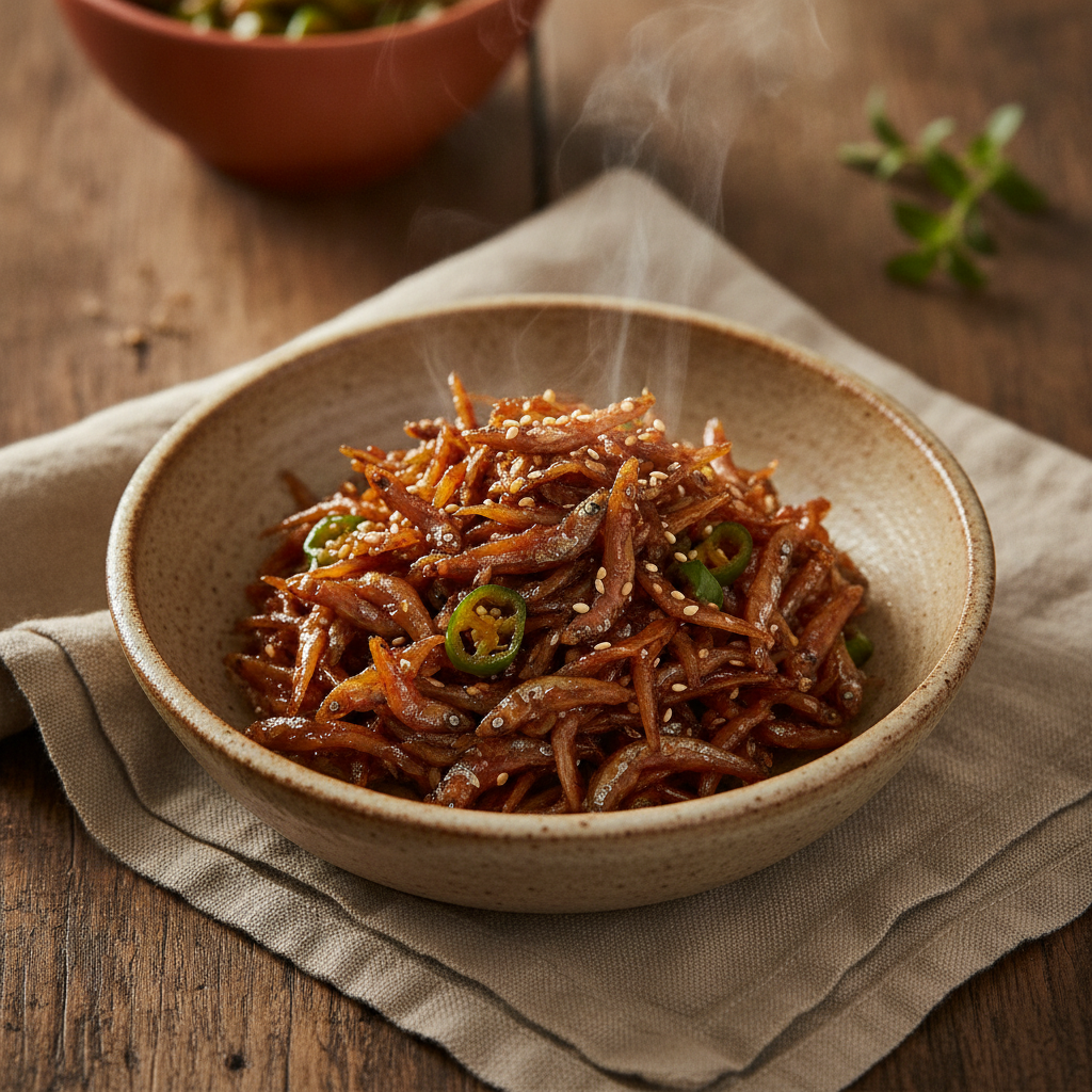 Sweet and Salty Stir-fried Glazed Anchovies Banchan