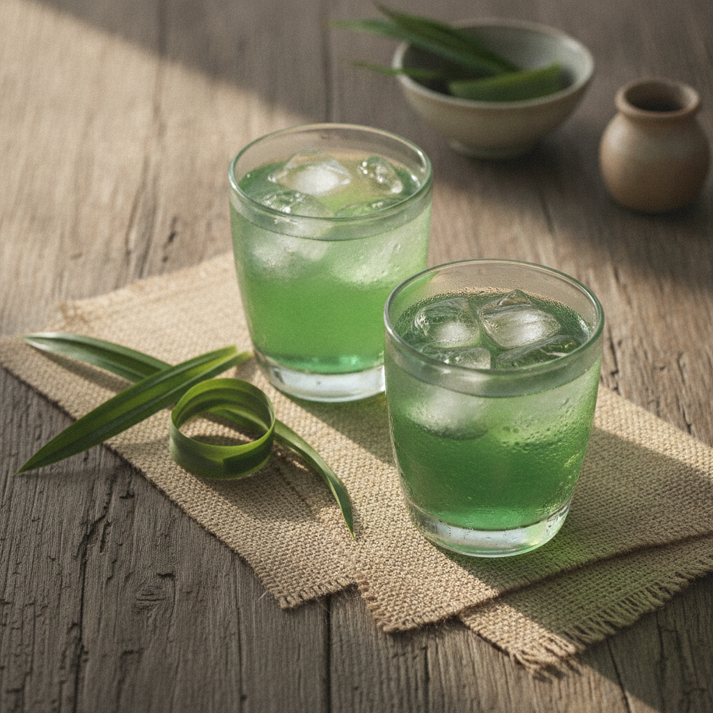 Refreshing Sweet Pandan Leaf Drink