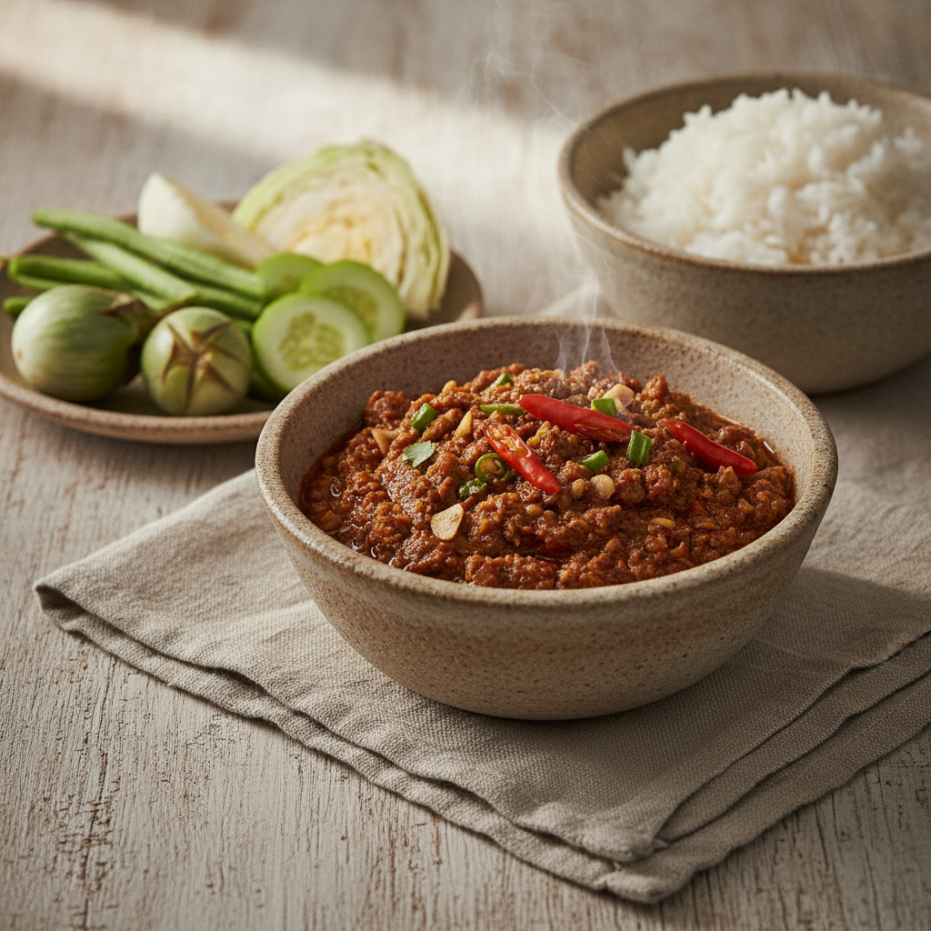 Traditional Thai Shrimp Paste Chili Dip