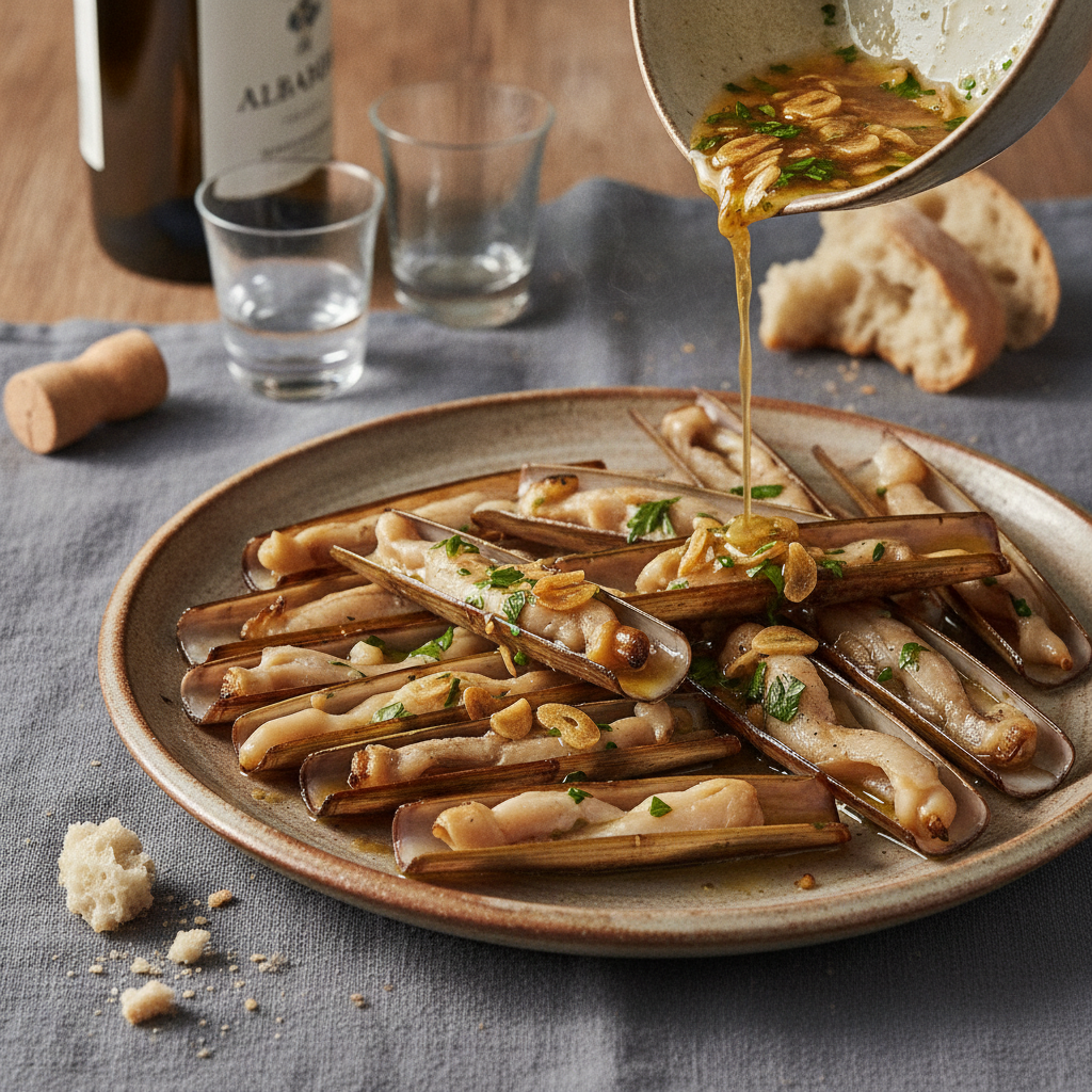 Navajas a la Plancha: Galician Razor Clams on the Griddle