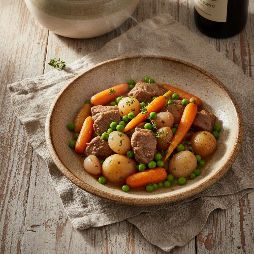Spring Lamb Stew with Fresh Vegetables