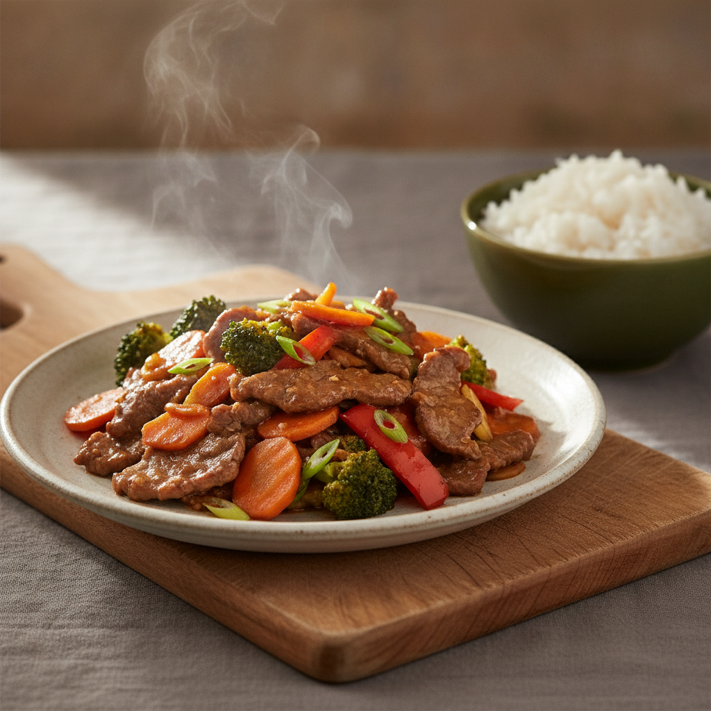 Stir-fried Beef with Oyster Sauce and Vegetables