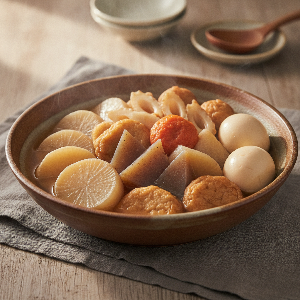 Oden Assorted Stewed Fish Cakes and Vegetables