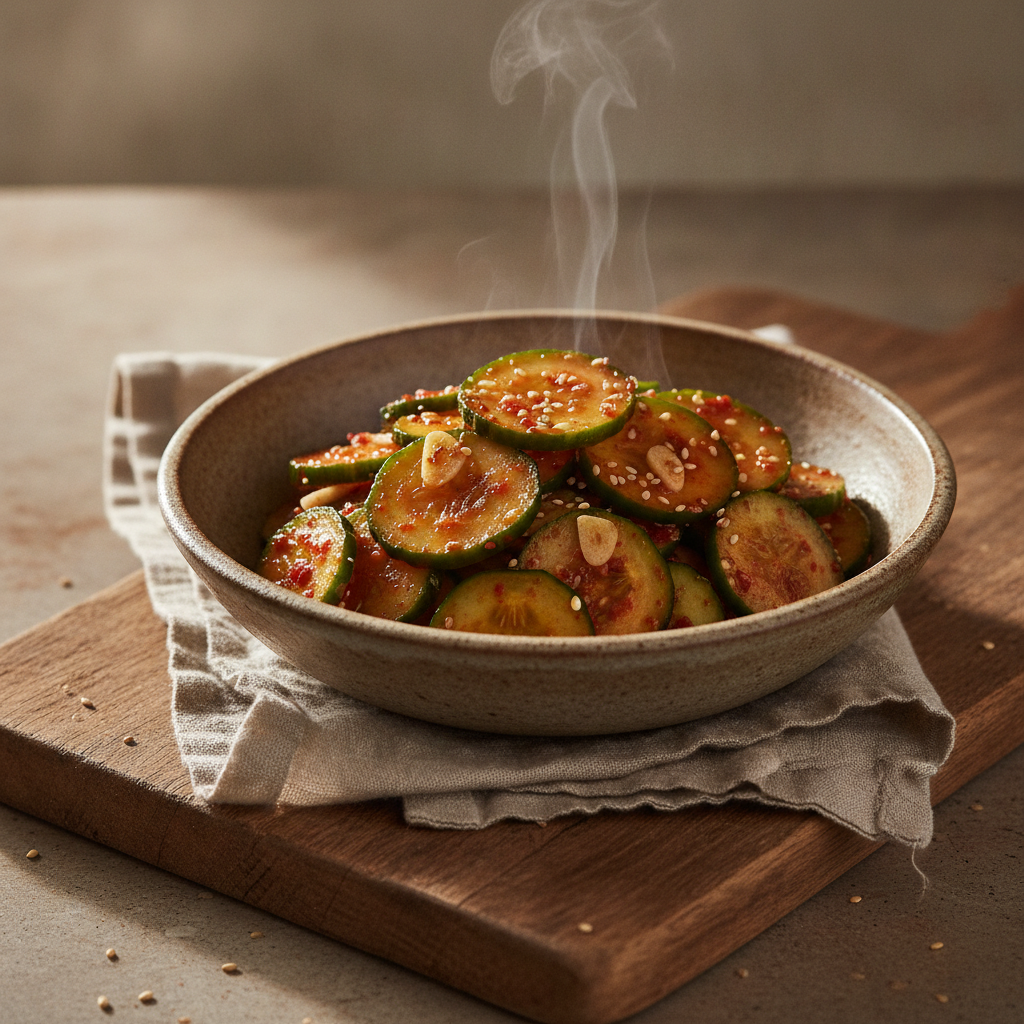 Quick and Zesty Spicy Cucumber Salad Side Dish