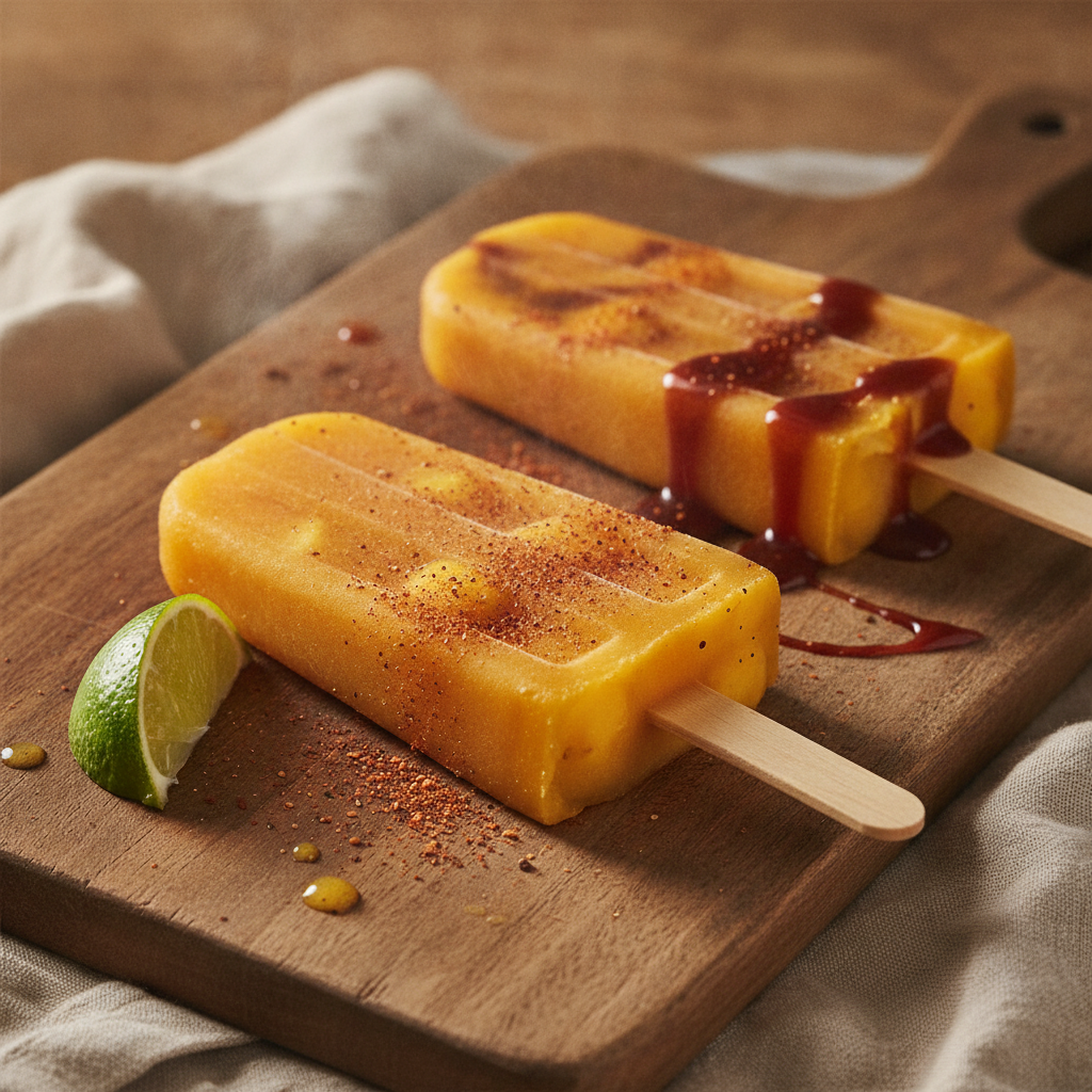 Paletas de Mango con Chile: Ripe Mango, Lime, and a Burning Finish