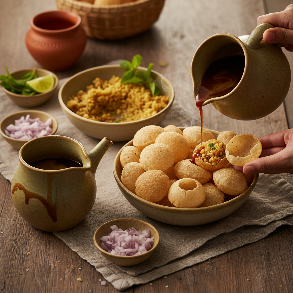 Pani Puri: Crisp Shells, Tamarind Water, the Assembly