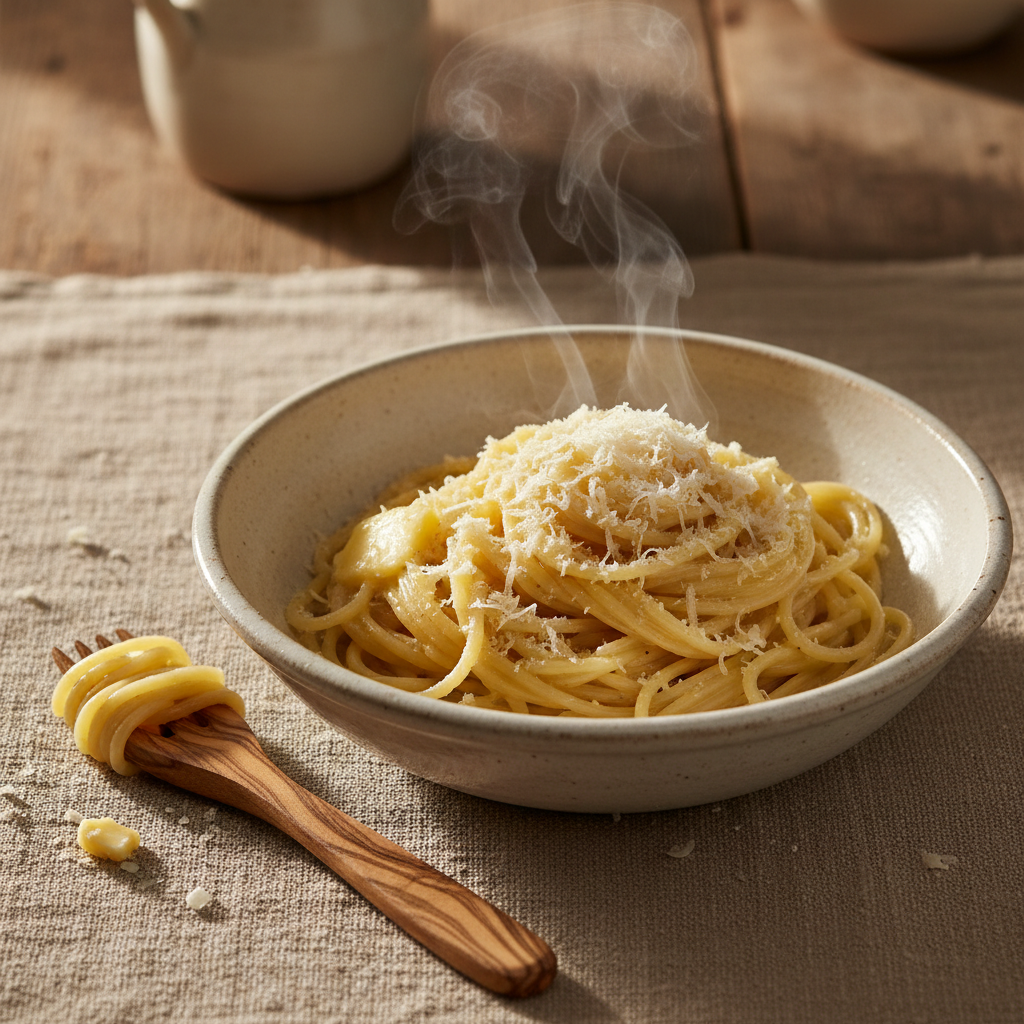 Pasta in Bianco: Butter, Parmesan, and Nothing Else