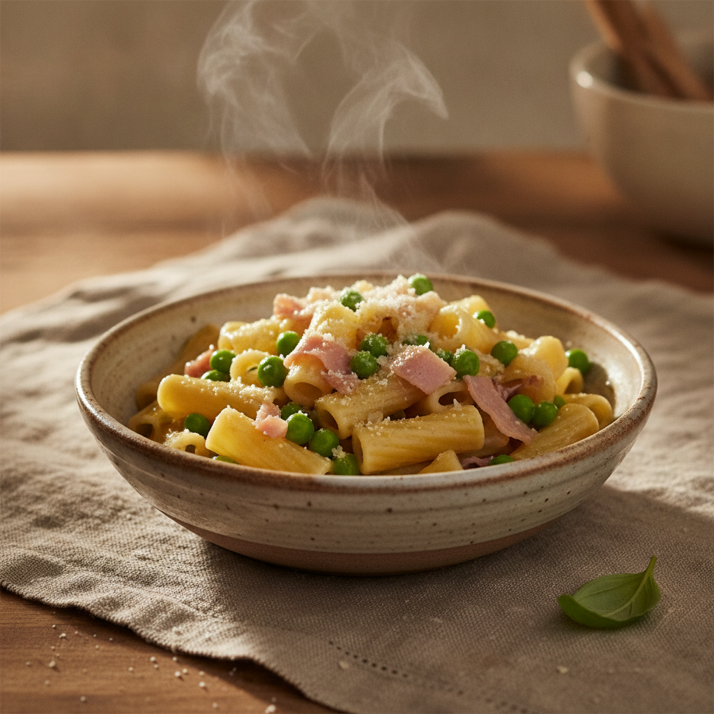Roman Spring Pea and Prosciutto Pasta (Pasta al Piselli)