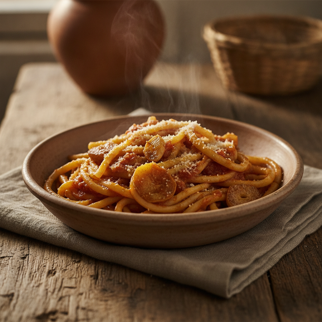 Pici all'Aglione — Thick Rolled Pasta, Sweet Slow-Cooked Garlic, No Shortcuts