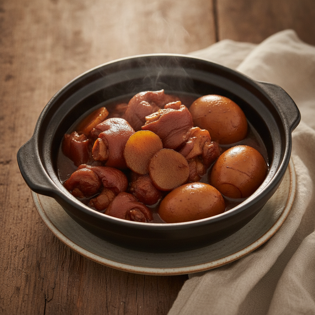 Pig's Trotter with Ginger Vinegar — Cantonese Black Vinegar Stew