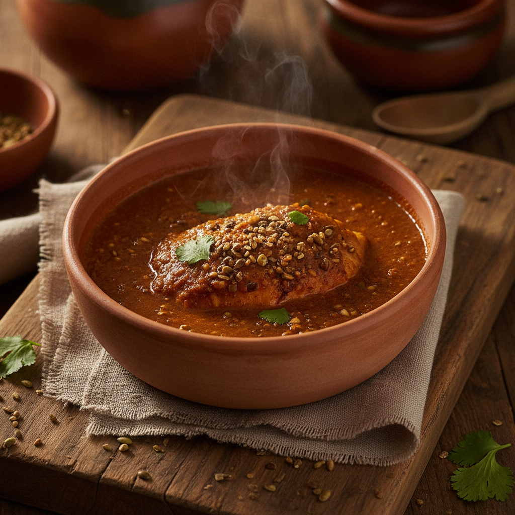 Pipián Rojo (Mexican Red Pumpkin Seed Sauce)