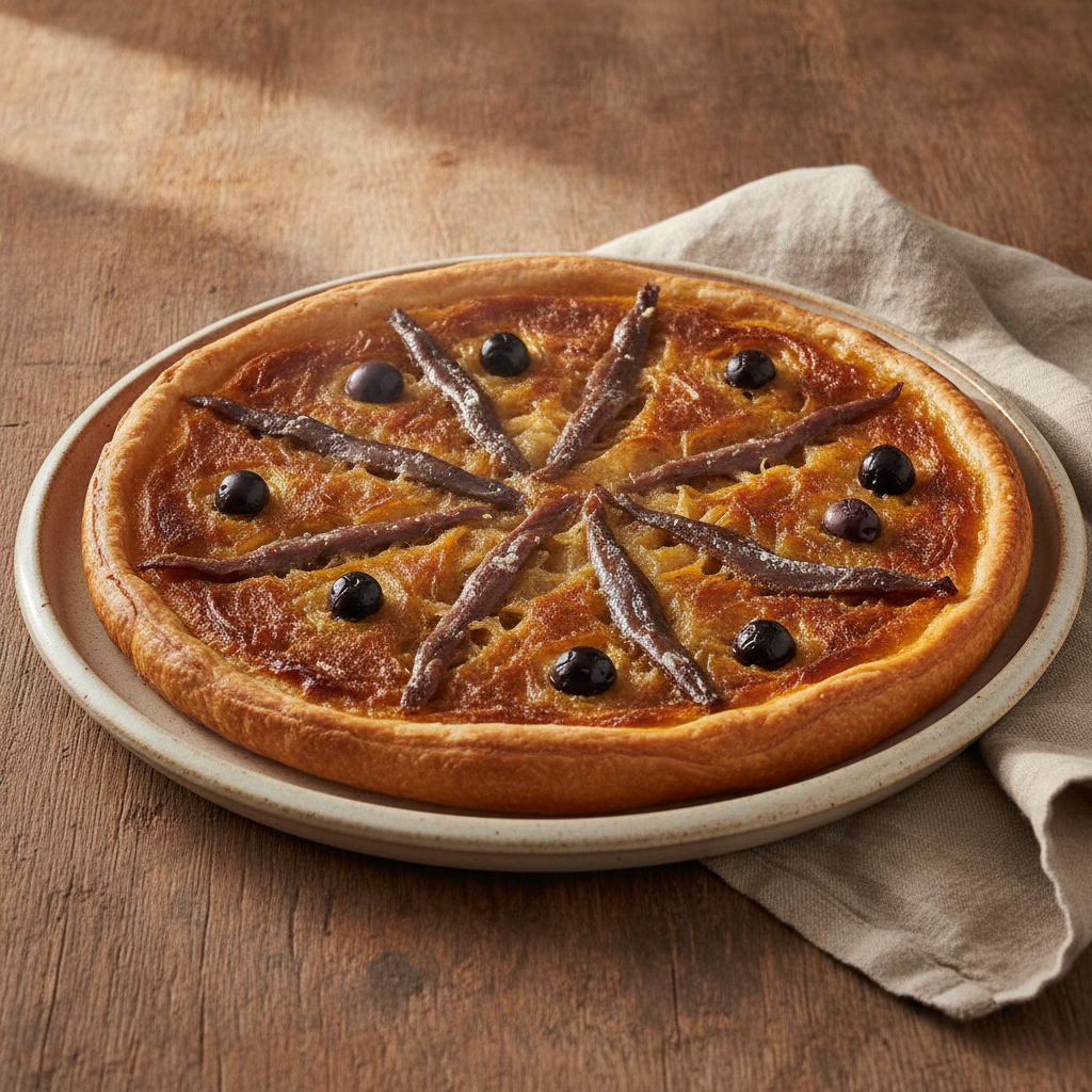 Onion, Anchovy, Olive Tart from Nice