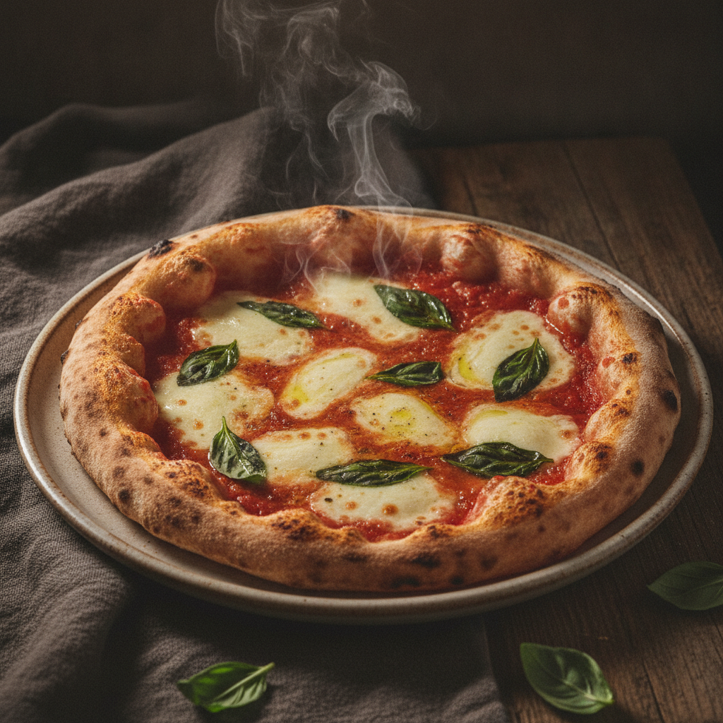 Pizza Margherita: Neapolitan Dough and the 90-Second Bake