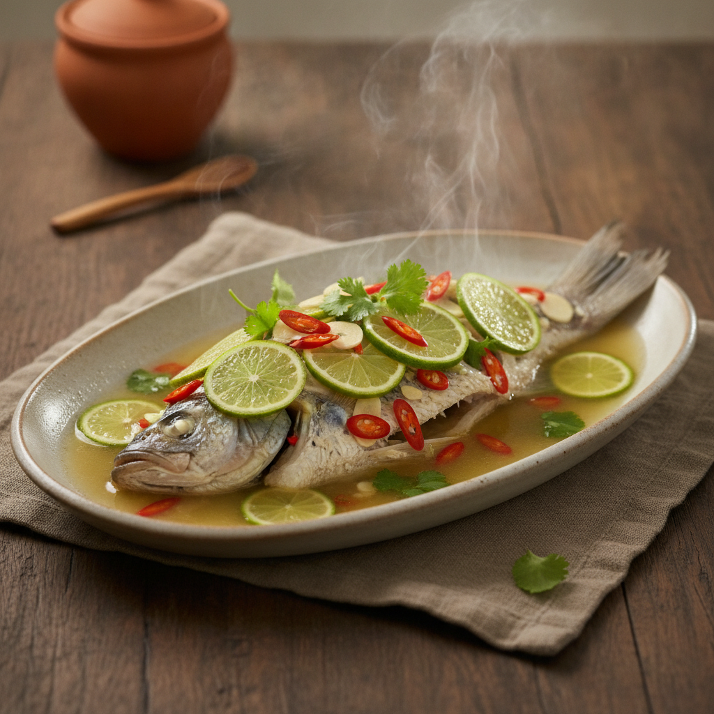 Steamed Fish with Fresh Lime and Chili