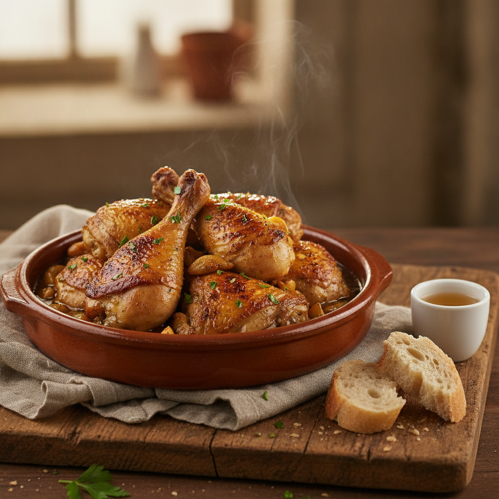 Pollo al Ajillo — Spanish Garlic Chicken with Sherry, the Andalusian Way