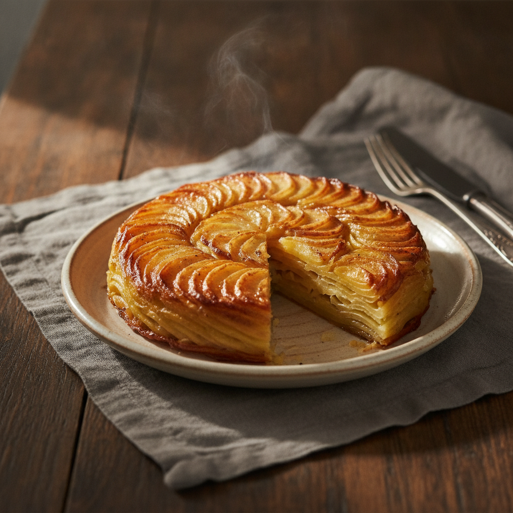 Pommes Anna: Classic Elegant Layered Buttered Potato Cake