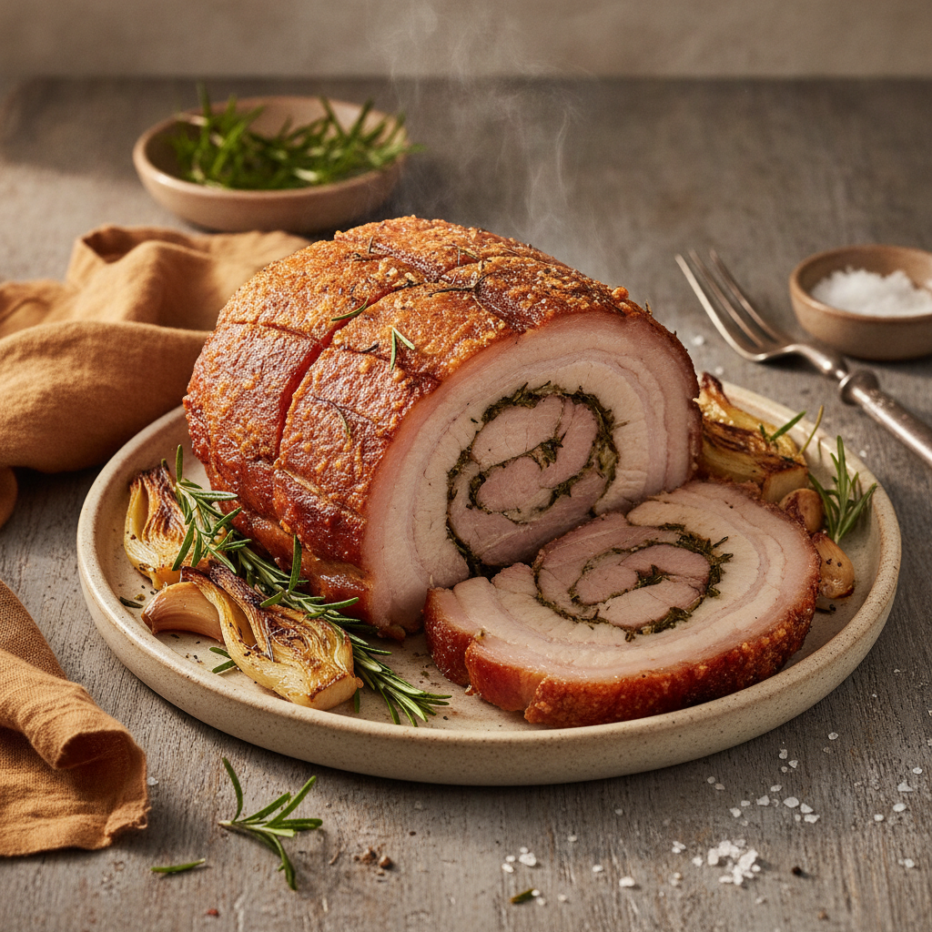Slow-Roasted Porchetta with Fennel, Rosemary, and Garlic