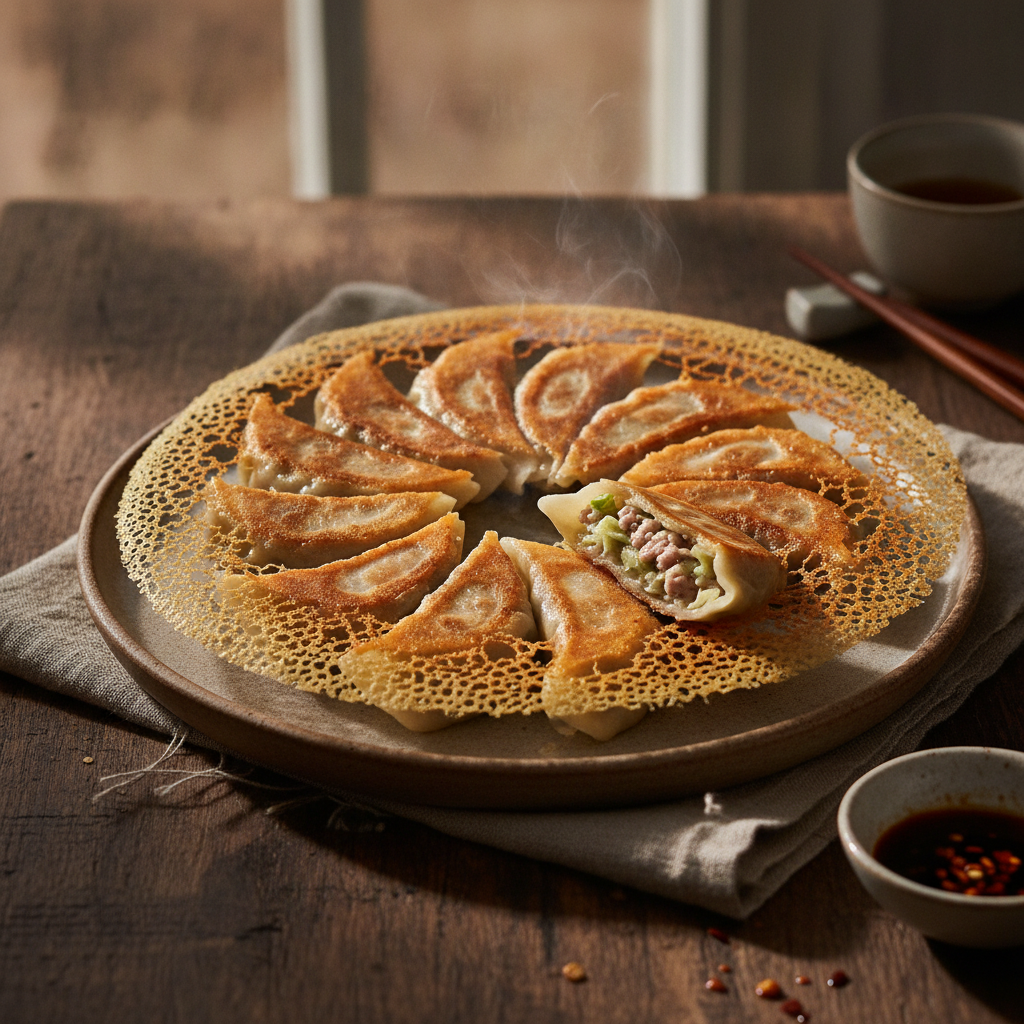 Pork and Cabbage Potstickers (Guo Tie) — Crispy Bottom, Juicy Inside