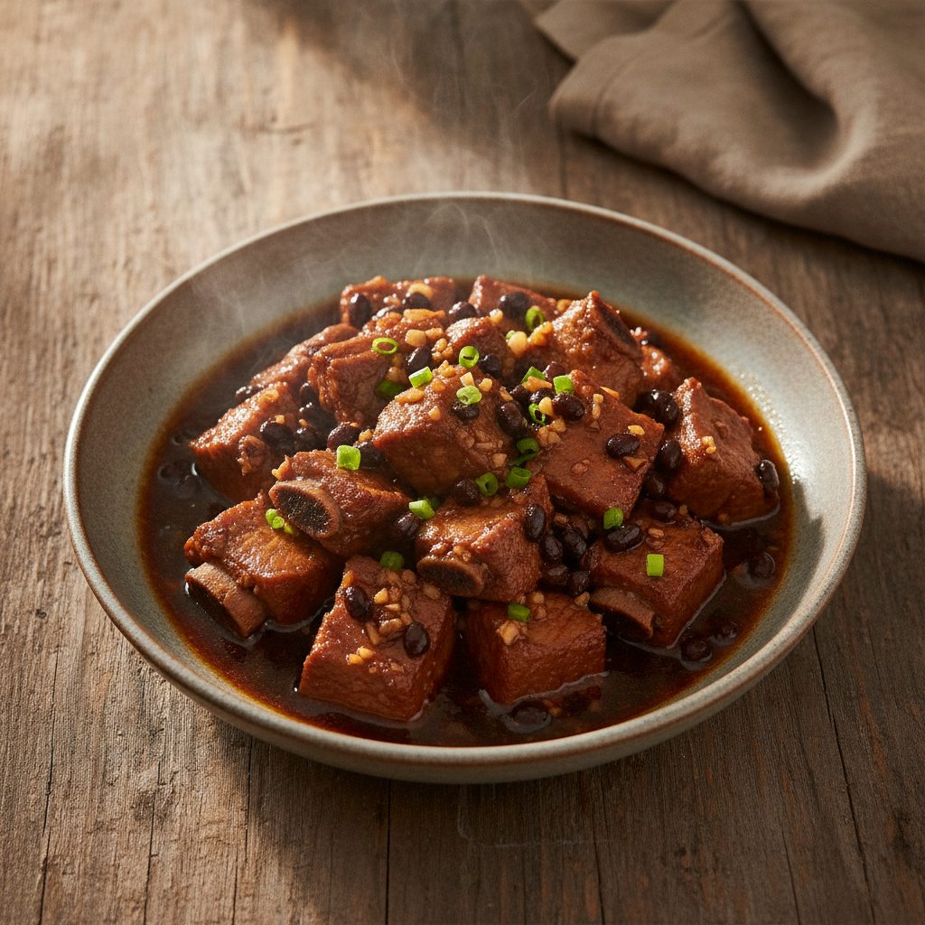 Cantonese Steamed Spare Ribs in Black Bean Sauce (豉汁蒸排骨)