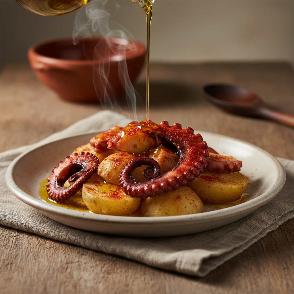 Pulpo a la Gallega — Tender Octopus with Smoked Paprika and Olive Oil