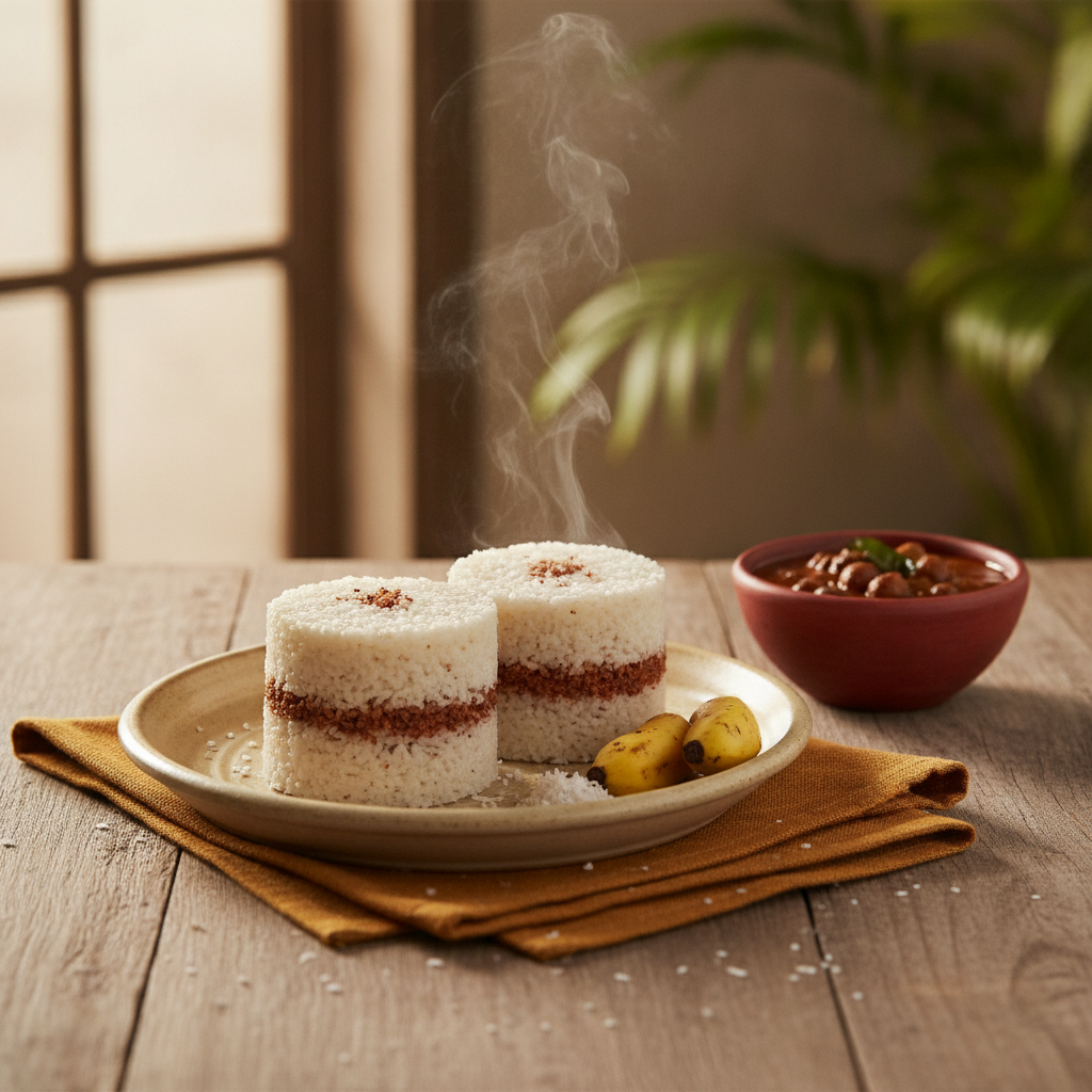Puttu — Kerala's Steamed Rice and Coconut Breakfast Cylinder