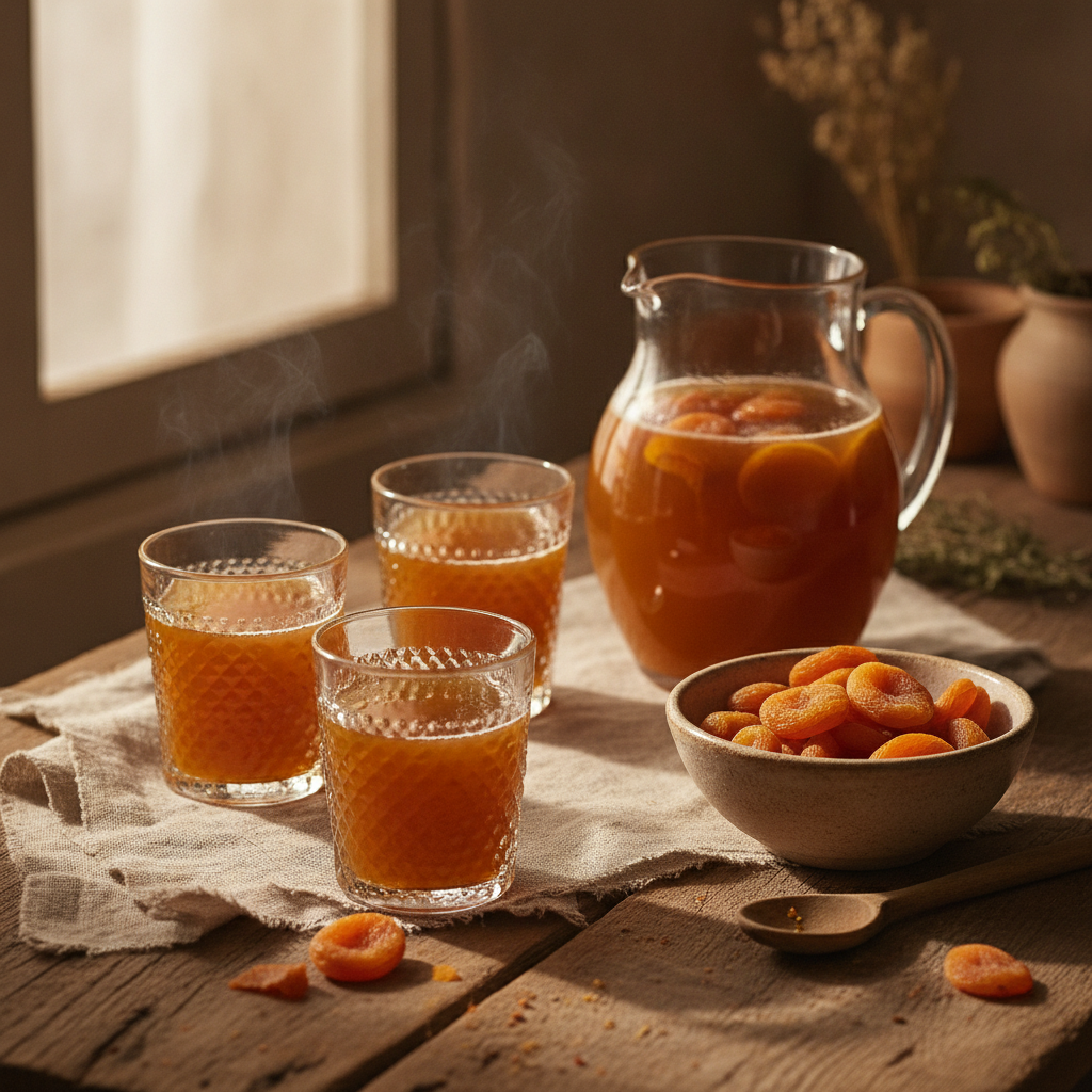 Refreshing Dried Apricot Juice Nectar Drink