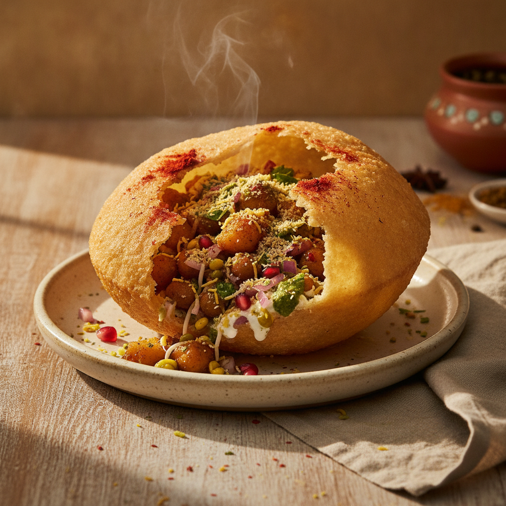 Raj Kachori: Large Crisp Shell Stuffed Chaat