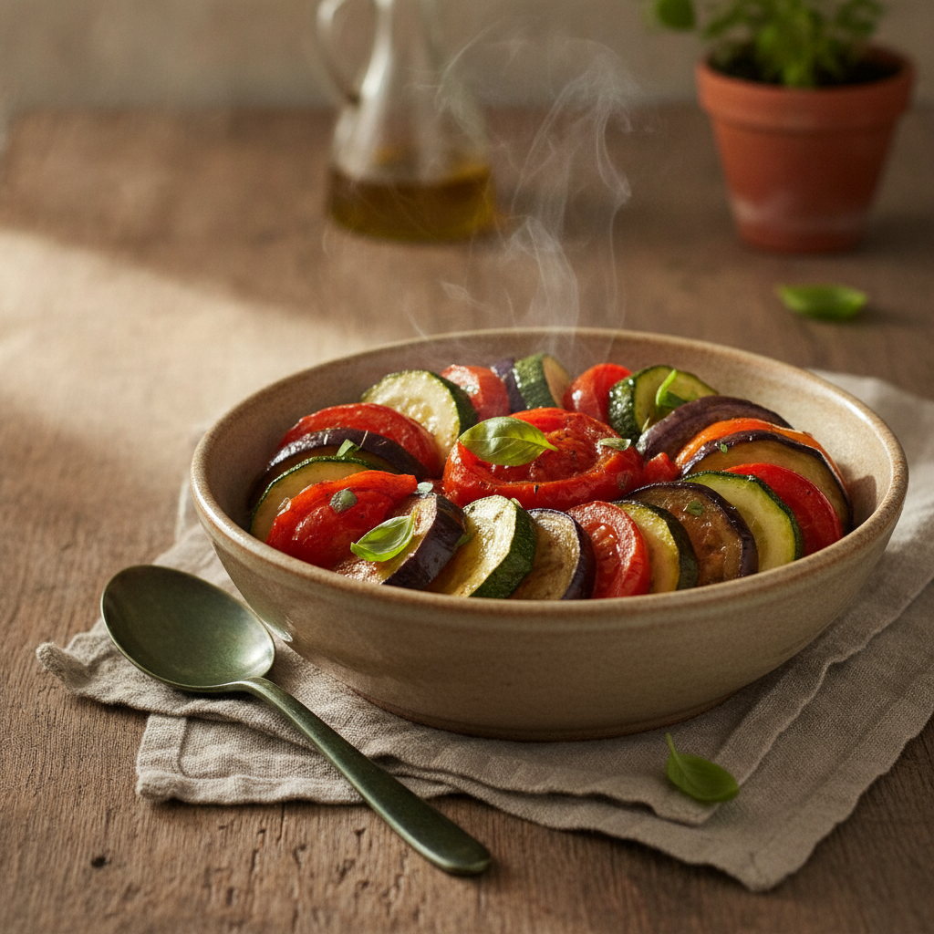 Colorful Provençal Vegetable Stew with Zucchini Eggplant Tomato