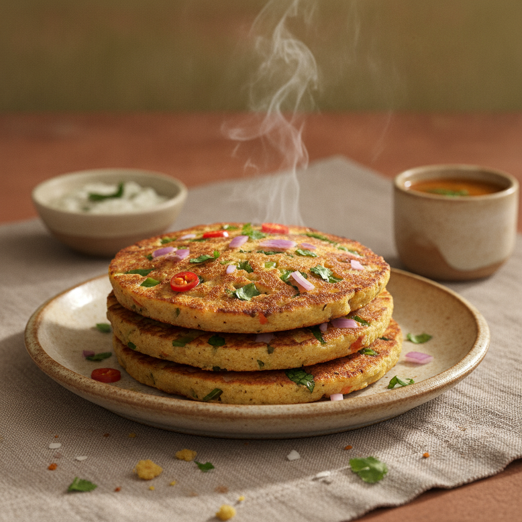 Rava Uttapam — Crispy Semolina Pancakes Without the Overnight Wait
