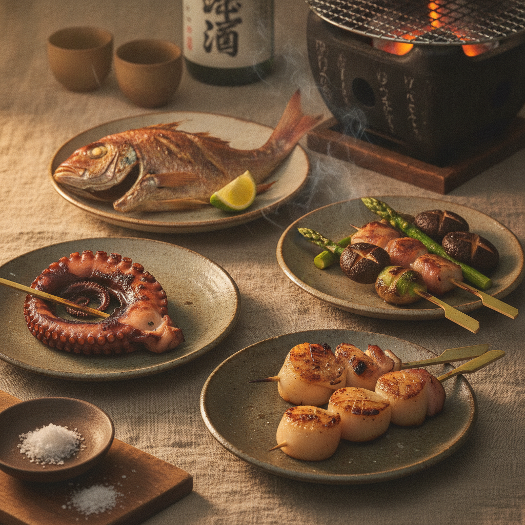 Robatayaki: Grilled Seafood and Vegetables over Charcoal