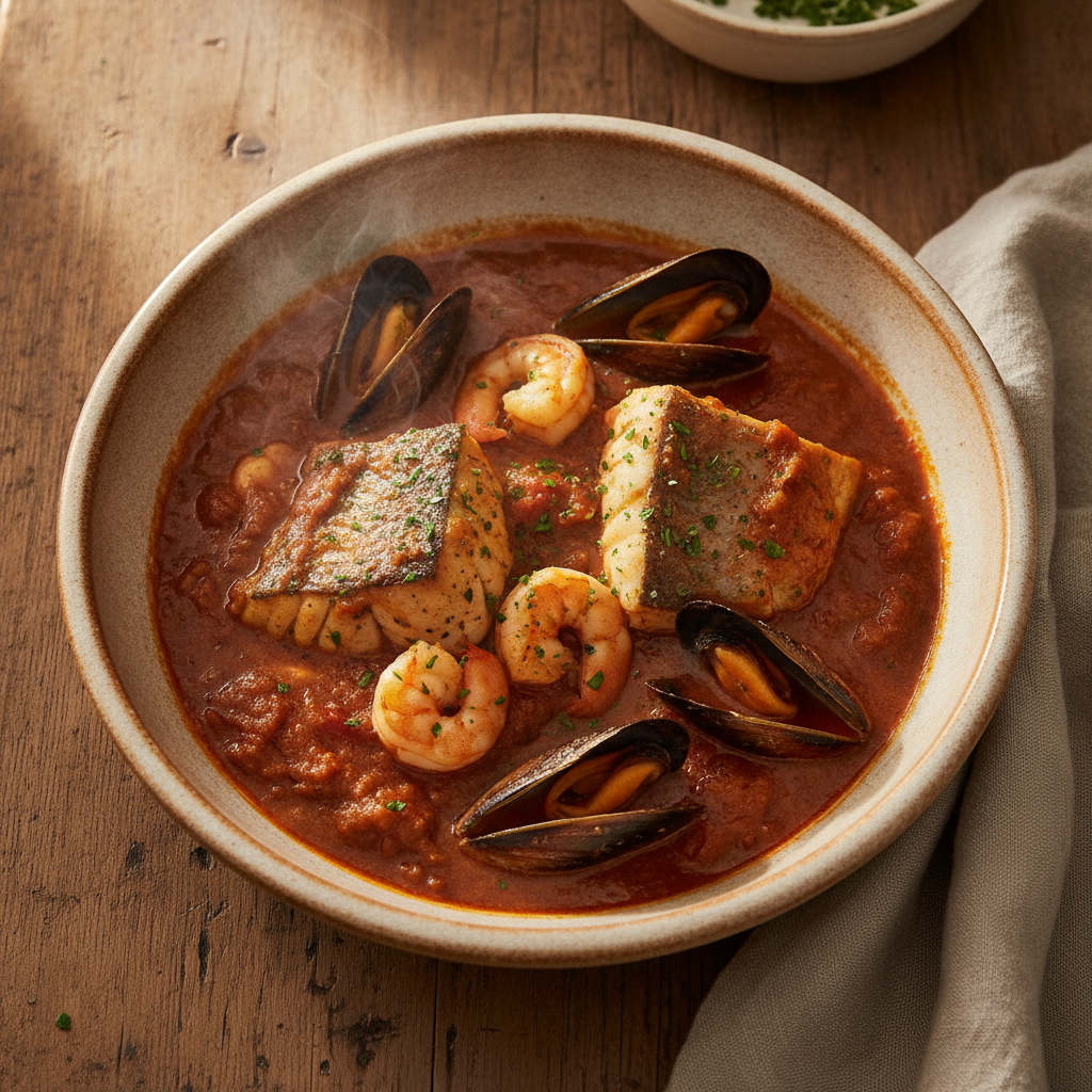 Romescada: Catalan Fish Stew Where Romesco Is the Braising Base