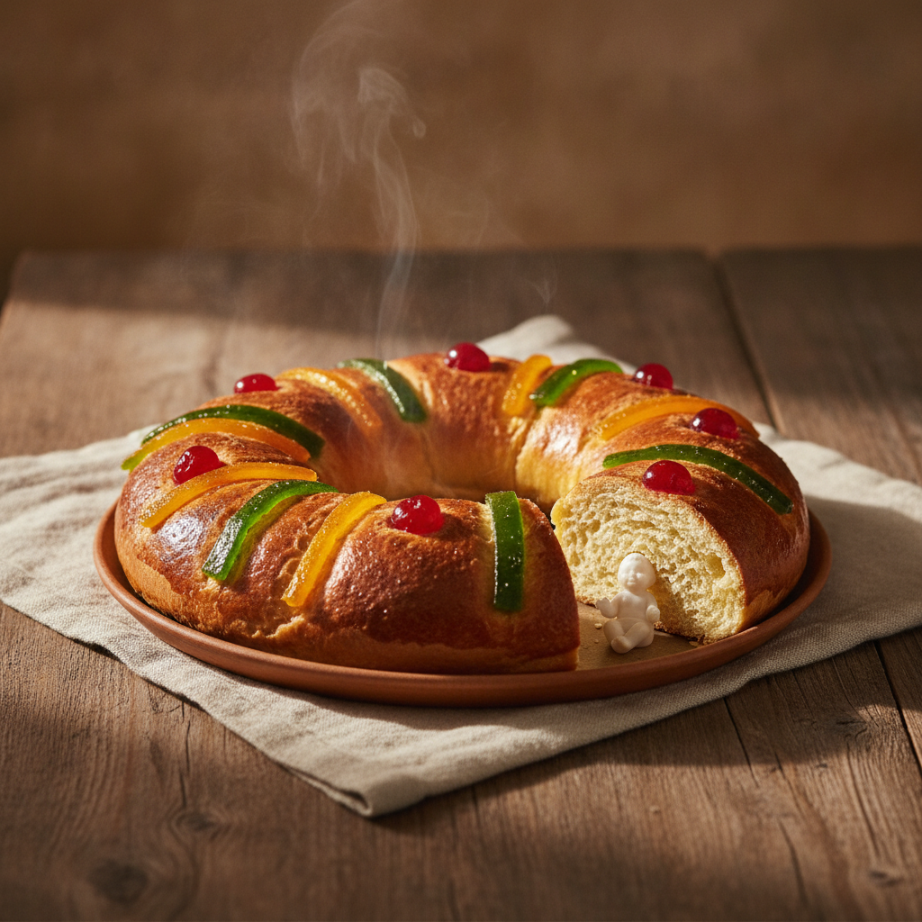 Rosca de Reyes: Mexican Three Kings Ring Bread with Hidden Figurine