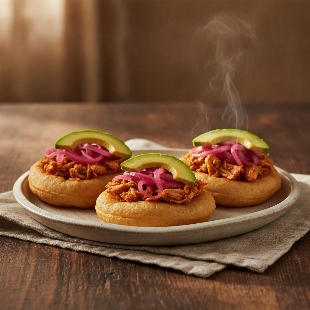Salbutes: Yucatán's Crispy Puffed Tortillas with Turkey and Pickled Onion