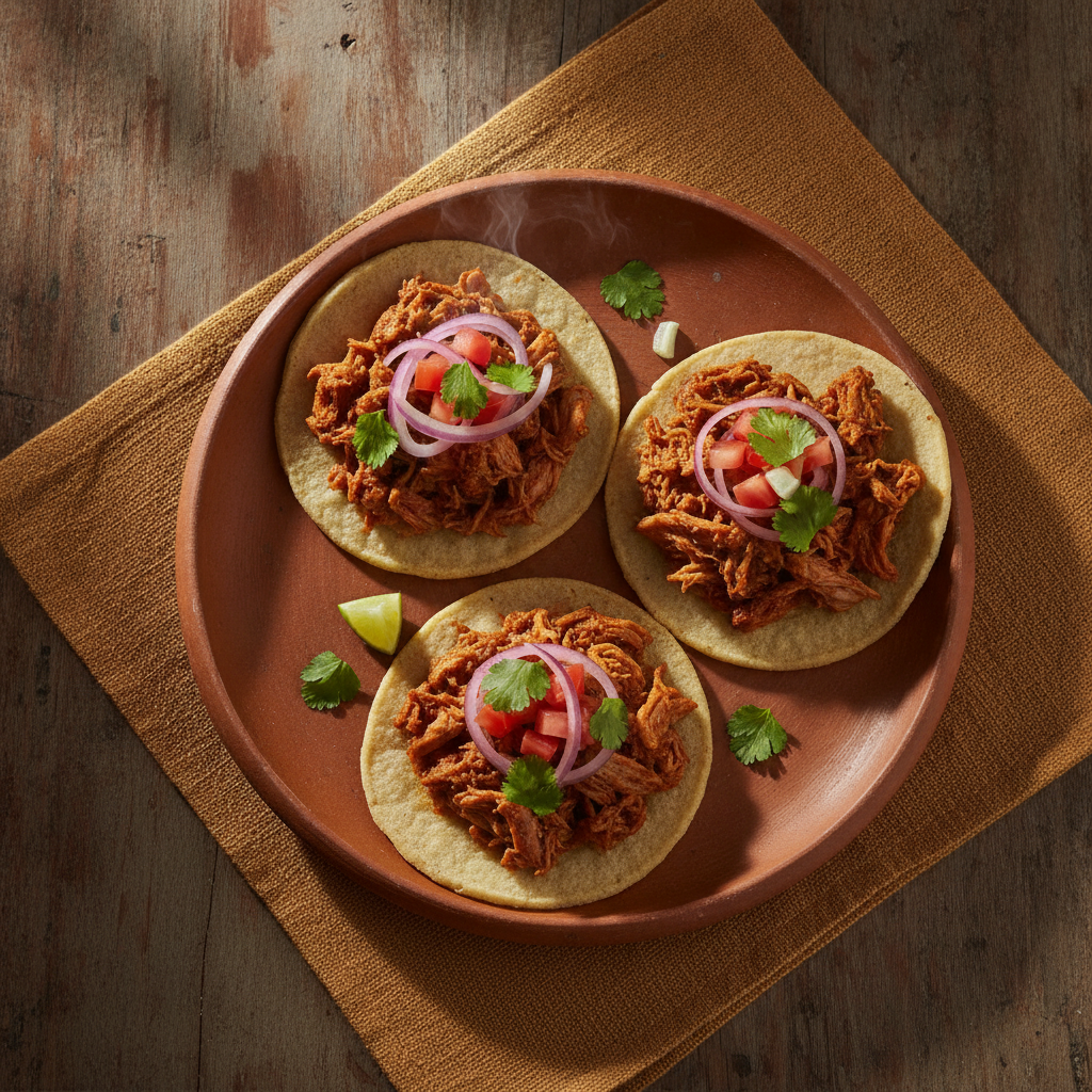 Salbutes: Yucatecan Puffed Tortillas with Shredded Turkey