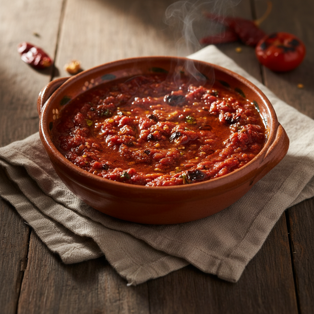 Salsa Roja — Comal-charred tomato and árbol